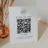 Chic Typografy Business Logo Scan zu bezahlen Sockelschild