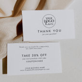 Chic Typografy Business Logo Vielen Dank Rabattkarte