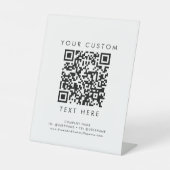 Chic Typografy Business oder Wedding Custom QR Cod Sockelschild (Vorderseite)
