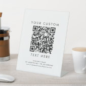 Chic Typografy Business oder Wedding Custom QR Cod Sockelschild (In SItu)