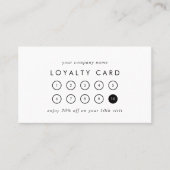 Chic Typografy Business Rewards 10 Punch Treuekarte (Vorderseite)
