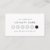 Chic Typografy Business Rewards 6 Punch Treuekarte (Vorderseite)