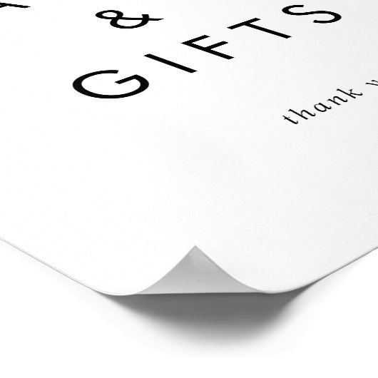Chic Typografy Cards und Geschenke-Zeichen Poster (Ecke)