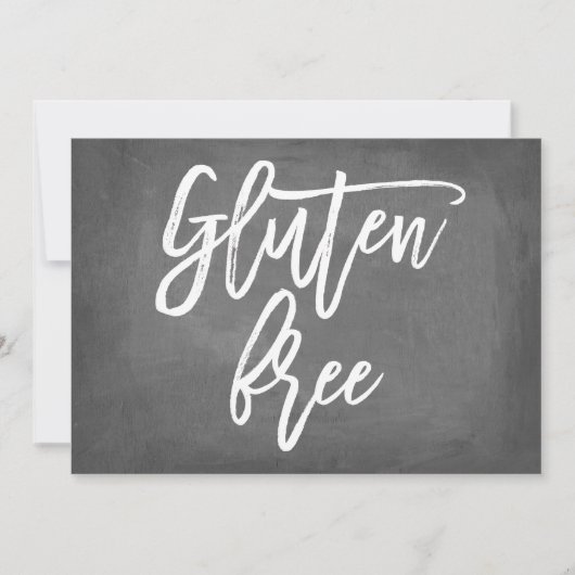 Chic Typografy Chalkboard glutenfreie Printwerbung Einladung (Vorderseite)