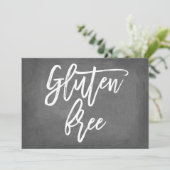 Chic Typografy Chalkboard glutenfreie Printwerbung Einladung (Stehend Vorderseite)