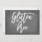 Chic Typografy Chalkboard glutenfreie Printwerbung Einladung (Rückseite)