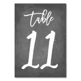 Chic Typografy Chalkboard Tischnummer | Tabelle 11