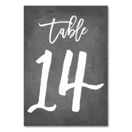 Chic Typografy Chalkboard Tischnummer | Tabelle 14
