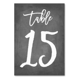 Chic Typografy Chalkboard Tischnummer | Tabelle 15