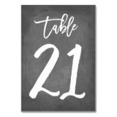 Chic Typografy Chalkboard Tischnummer | Tabelle 21 (Rückseite)