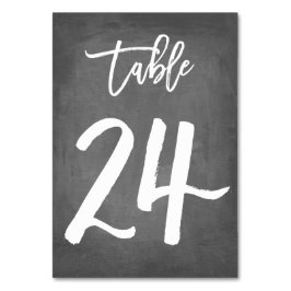 Chic Typografy Chalkboard Tischnummer | Tabelle 24