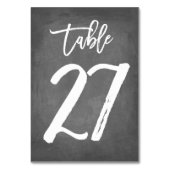 Chic Typografy Chalkboard Tischnummer | Tabelle 27 (Vorderseite)
