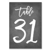 Chic Typografy Chalkboard Tischnummer | Tabelle 31 (Rückseite)