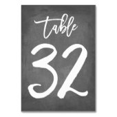 Chic Typografy Chalkboard Tischnummer | Tabelle 32 (Vorderseite)