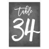 Chic Typografy Chalkboard Tischnummer | Tabelle 34 (Rückseite)