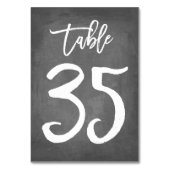 Chic Typografy Chalkboard Tischnummer | Tabelle 35 (Vorderseite)