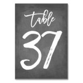 Chic Typografy Chalkboard Tischnummer | Tabelle 37 (Rückseite)