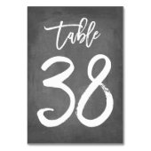 Chic Typografy Chalkboard Tischnummer | Tabelle 38 (Rückseite)
