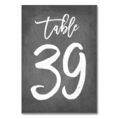 Chic Typografy Chalkboard Tischnummer | Tabelle 39 (Rückseite)