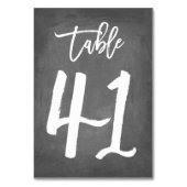 Chic Typografy Chalkboard Tischnummer | Tabelle 41 (Vorderseite)
