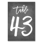 Chic Typografy Chalkboard Tischnummer | Tabelle 43 (Rückseite)