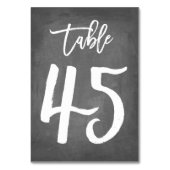 Chic Typografy Chalkboard Tischnummer | Tabelle 45 (Rückseite)