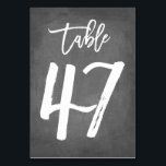 Chic Typografy Chalkboard Tischnummer | Tabelle 47<br><div class="desc">Kontaktieren Sie mich für weitere Tischnummern oder Sonderfarben.</div>