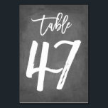 Chic Typografy Chalkboard Tischnummer | Tabelle 47<br><div class="desc">Kontaktieren Sie mich für weitere Tischnummern oder Sonderfarben.</div>