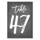 Chic Typografy Chalkboard Tischnummer | Tabelle 47 (Rückseite)