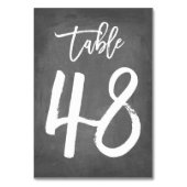 Chic Typografy Chalkboard Tischnummer | Tabelle 48 (Vorderseite)