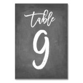 Chic Typografy Chalkboard Tischnummer | Tabelle 9 (Rückseite)