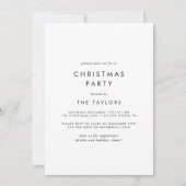 Chic Typografy Christmas Party Einladung (Vorderseite)