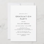Chic Typografy Class of 2024 Foto Abschluss Einladung (Vorderseite)