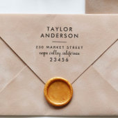 Chic Typografy Custom Text Rücksendeadresse Permastempel