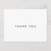 Chic Typografy Danke Postcard Postkarte (Vorderseite)