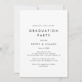 Chic Typografy Foto Double Graduation Party Einladung (Vorderseite)