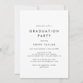 Chic Typografy Foto Graduation Party Einladung (Vorderseite)