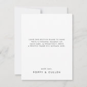 Chic Typografy Foto Template Danke Karte (Rückseite)