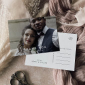 Chic Typografy Foto Vielen Dank Postcard Postkarte