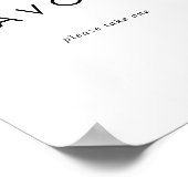 Chic Typografy Gastgeschenke Hochzeiten signieren Poster (Ecke)