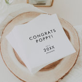 Chic Typografy Glückwunschs Abschluss Serviette