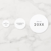 Chic Typografy Glückwunschs Grad Abschluss Foto Konfetti (Vorderseiten)