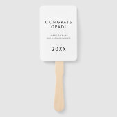 Chic Typografy Glückwunschs Grad Foto Abschluss Fächer (Vorderseite)