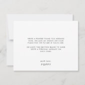 Chic Typografy Grad Foto Abschluss Dankeskarte (Rückseite)