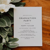 Chic Typografy Graduation Party Einladung