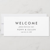 Chic Typografy Hanging Seating Chart Header (Vorderseite)