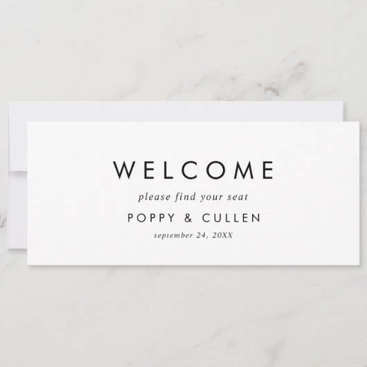 Chic Typografy Hanging Seating Chart Header (Vorderseite)