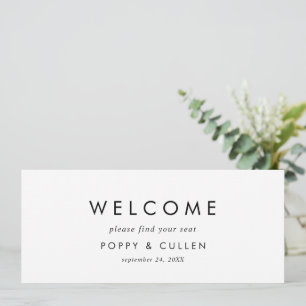 Chic Typografy Hanging Seating Chart Header