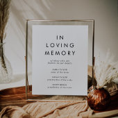 Chic Typografy in Love Memory Memorial Signature Poster