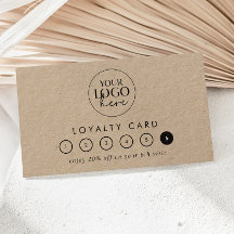 Chic Typografy Kraft Logo Business Rewards 6 Punch